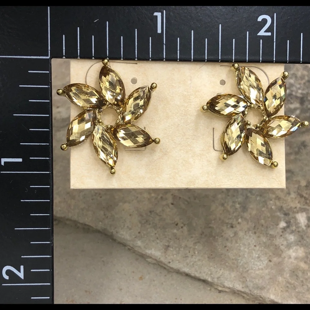 🍀 Pinwheel Bling Stud Earrings